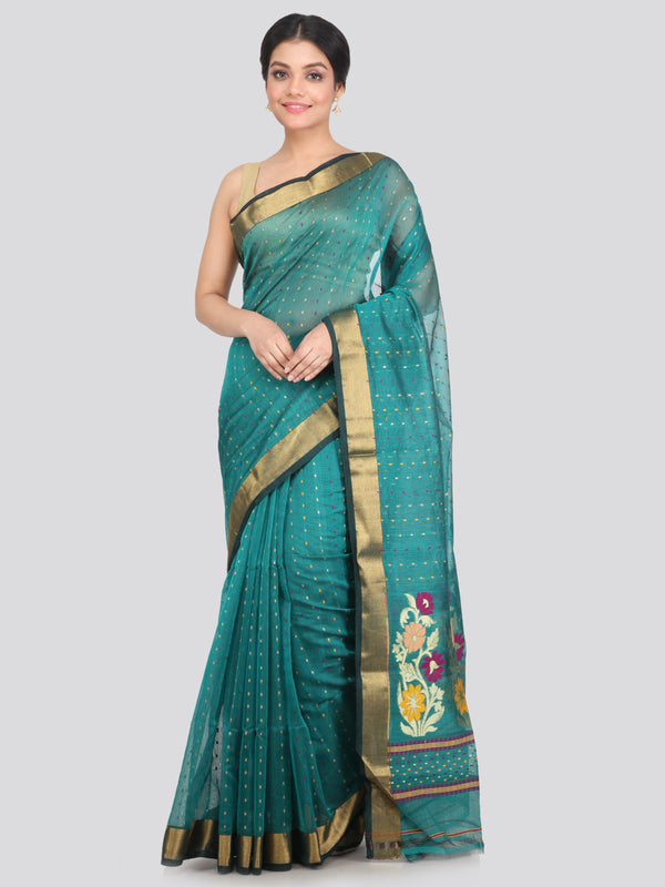 Women's Cotton Silk Saree With Blouse Piece