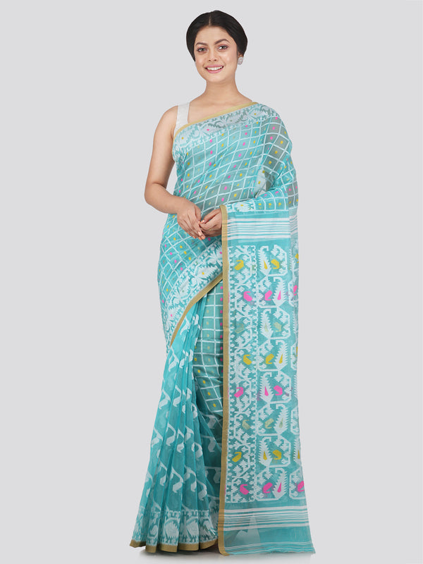 Women's Soft Cotton Jamdani Saree Without Blouse Piece