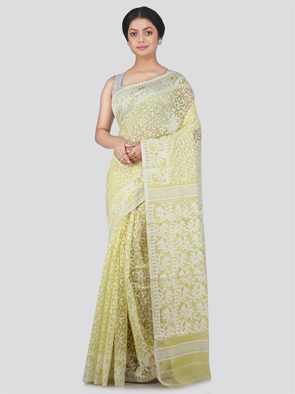 Women's Soft Cotton Jamdani Saree Without Blouse Piece