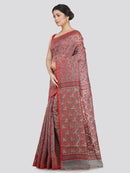 Women's Soft Cotton Jamdani Saree Without Blouse Piece