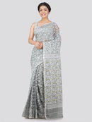 Women's Soft Cotton Jamdani Saree Without Blouse Piece