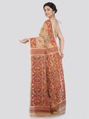 Women's Soft Cotton Jamdani Saree Without Blouse Piece