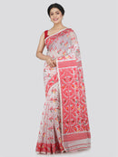 Women's Soft Cotton Jamdani Saree Without Blouse Piece