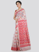 Women's Soft Cotton Jamdani Saree Without Blouse Piece