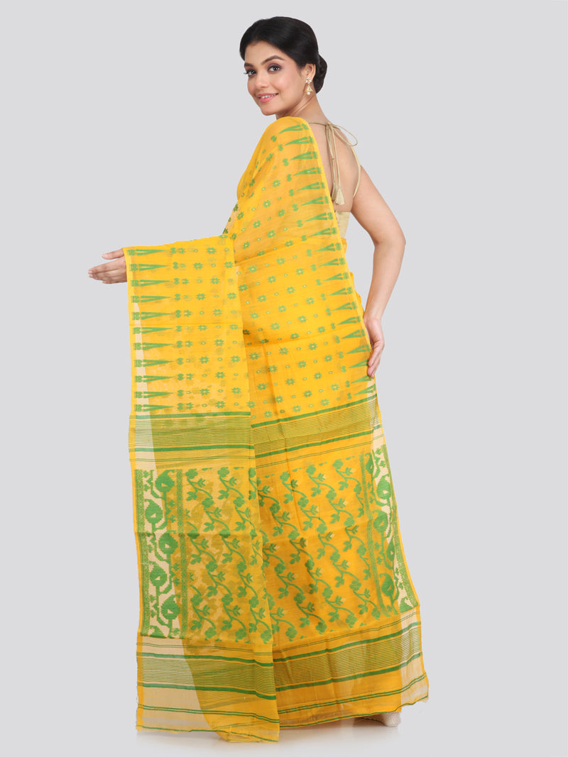 Women's Cotton Jamdani Saree Without Blouse Piece