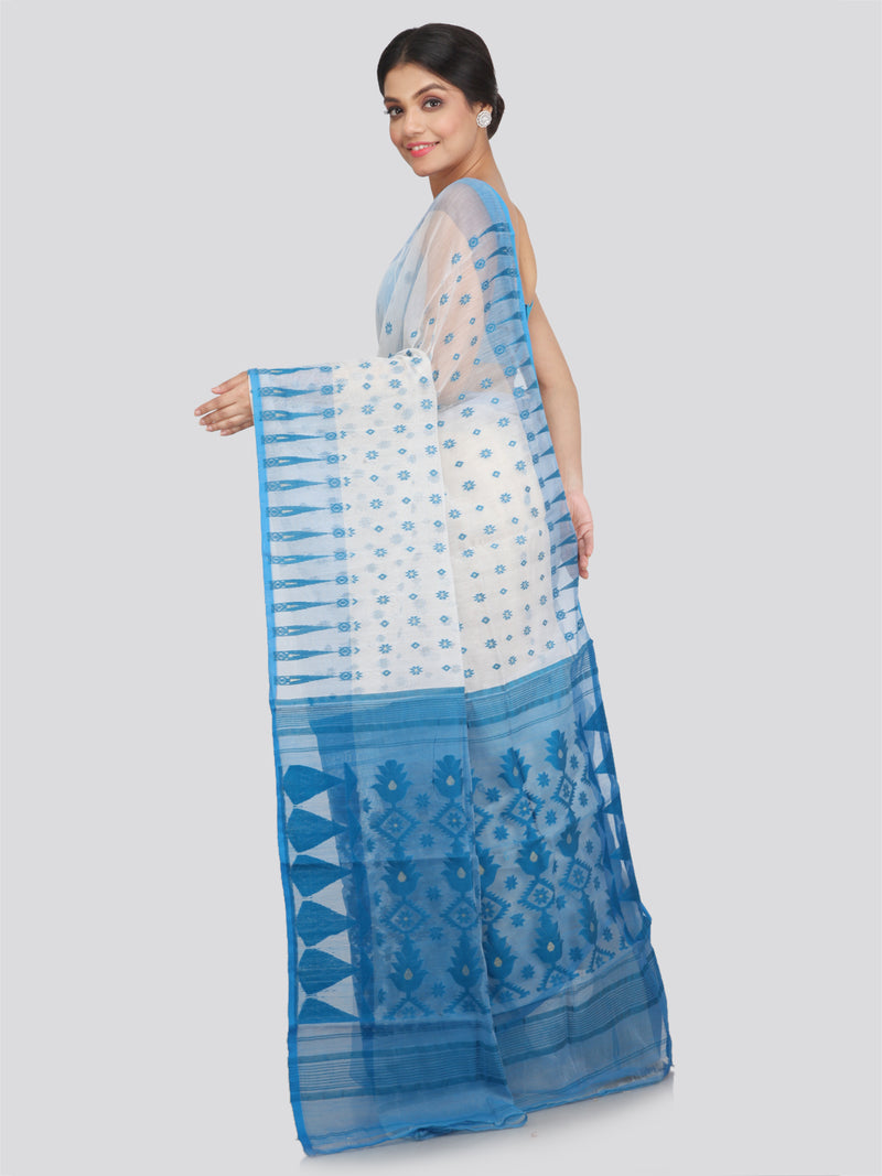 Women's Cotton Jamdani Saree Without Blouse Piece