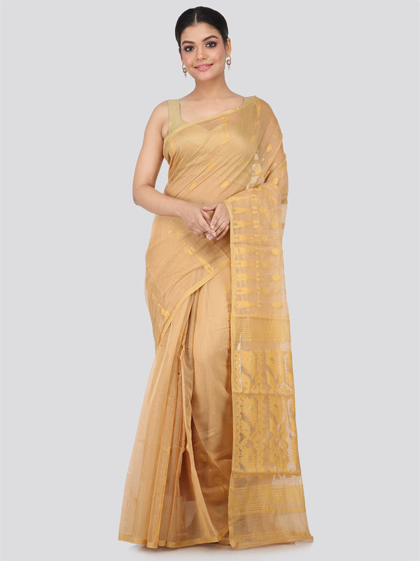 Women's Handloom Jamdani Saree without Blouse Piece