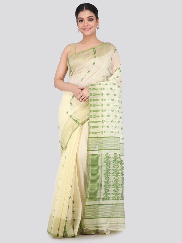 Women's Handloom Jamdani Saree without Blouse Piece