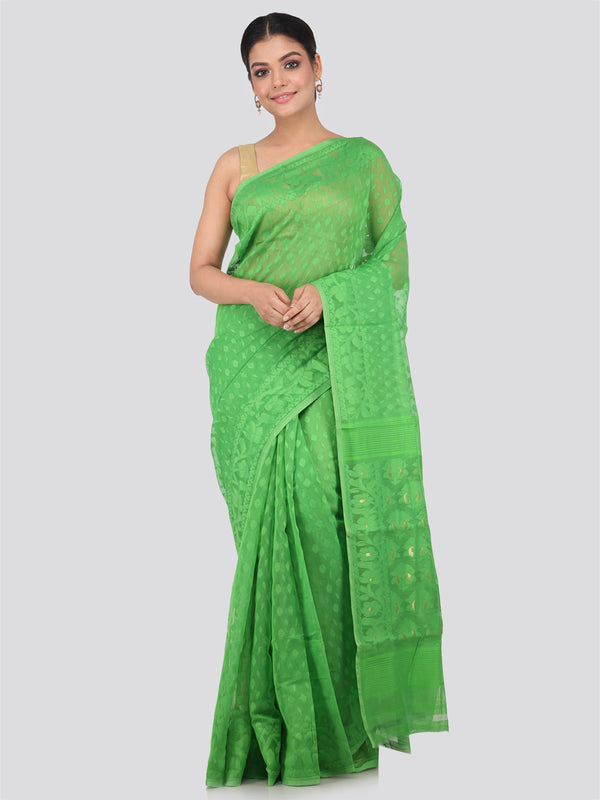 Women's Handloom Jamdani Saree without Blouse Piece