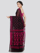 Women's Soft Cotton Blend Jamdani Saree Without Blouse Piece