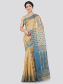Women's Soft Cotton Blend Jamdani Saree Without Blouse Piece