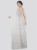 Women's Soft Cotton Blend Jamdani Saree Without Blouse Piece