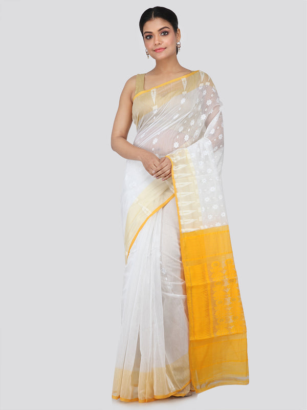 Women's Handloom Jamdani Saree without Blouse Piece