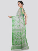 Women's Soft Cotton Blend Jamdani Saree Without Blouse Piece
