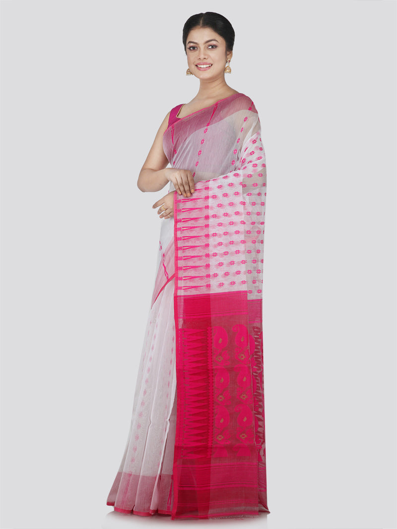 Handloom Women's Soft Cotton Jamdani Saree