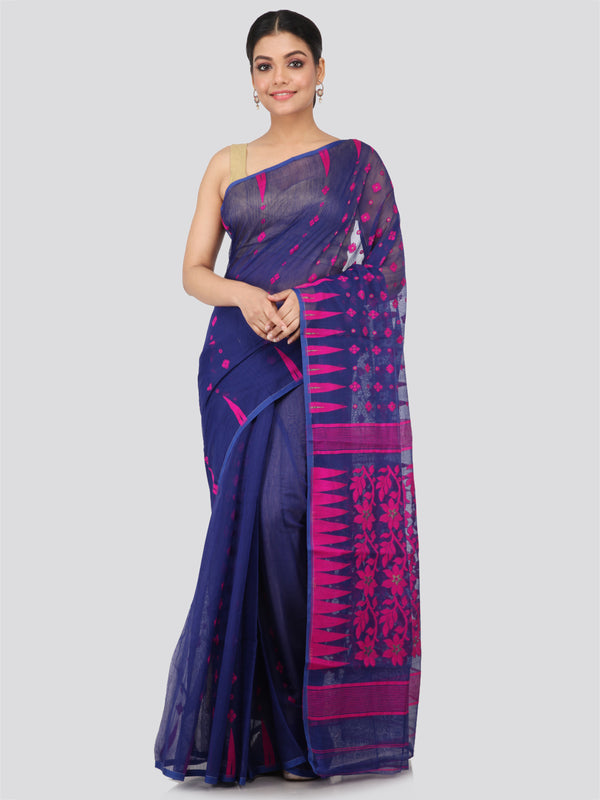 Women's Handloom Jamdani Saree without Blouse Piece