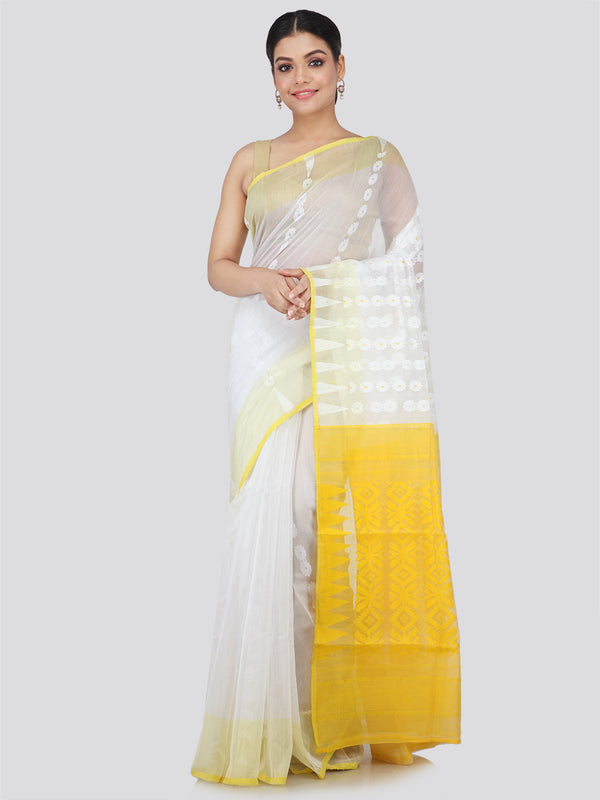 Women's Handloom Jamdani Saree without Blouse Piece