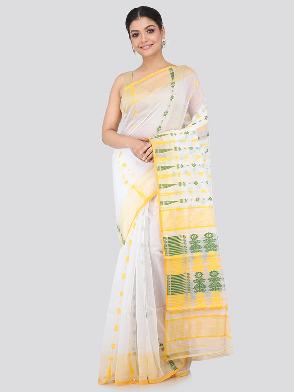 Women's Handloom Jamdani Saree without Blouse Piece