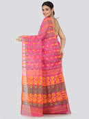 Women's Handloom Jamdani Saree without Blouse Piece