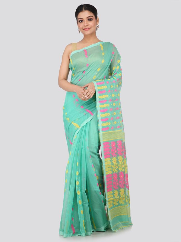 Women's Handloom Jamdani Saree without Blouse Piece