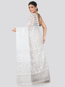 Women's Handloom Jamdani Saree without Blouse Piece
