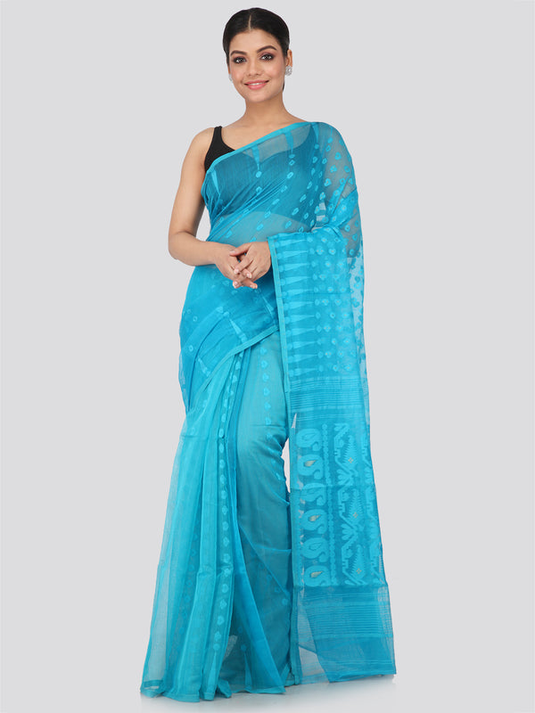 Women's Handloom Jamdani Saree without Blouse Piece