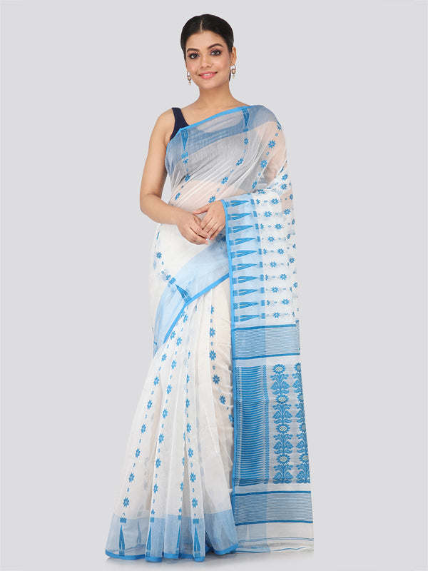 Women's Handloom Jamdani Saree without Blouse Piece