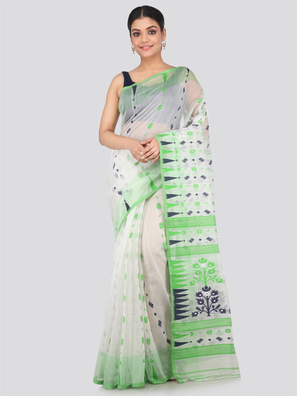 Women's Handloom Jamdani Saree without Blouse Piece