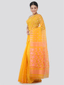 Women's Pure Cotton Jamdani Saree Without Blouse Piece