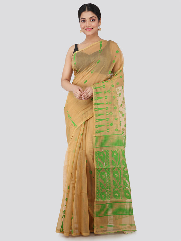 Women's Pure Cotton Jamdani Saree Without Blouse Piece