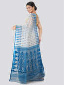 Women's Pure Cotton Jamdani Saree Without Blouse Piece