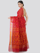 Women's Pure Cotton Jamdani Saree Without Blouse Piece