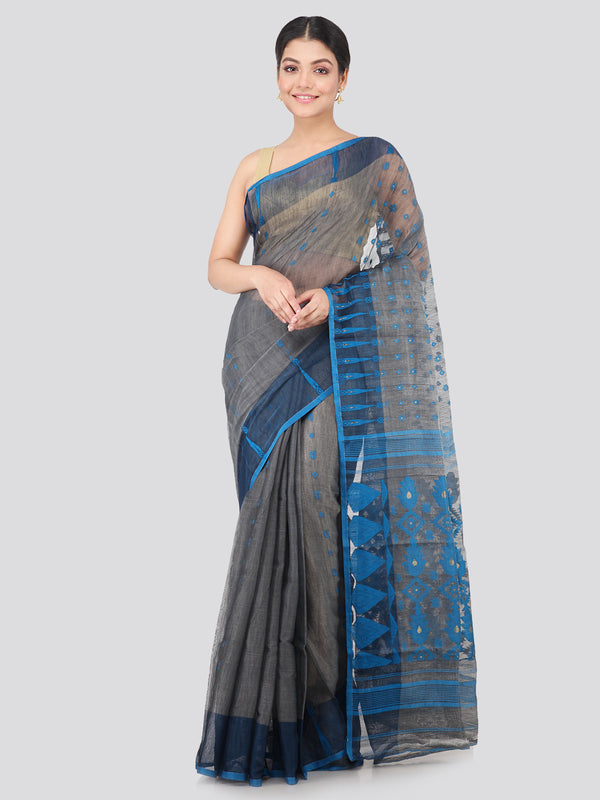 Women's Pure Cotton Jamdani Saree Without Blouse Piece