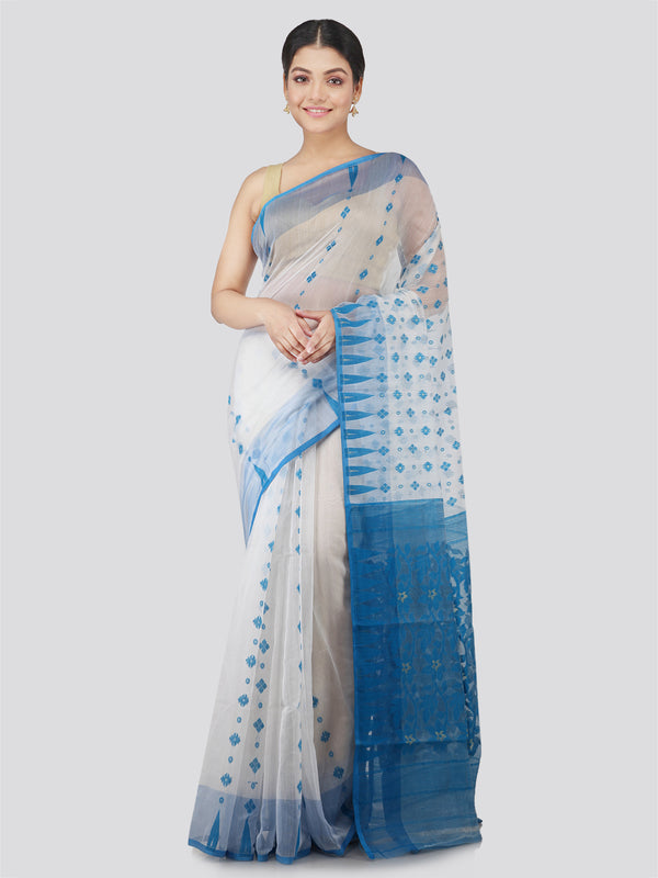 Women's Pure Cotton Jamdani Saree Without Blouse Piece