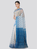 Women's Pure Cotton Jamdani Saree Without Blouse Piece