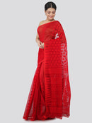 Women's Pure Cotton Jamdani Saree Without Blouse Piece