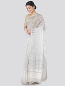 Women's Pure Cotton Jamdani Saree Without Blouse Piece