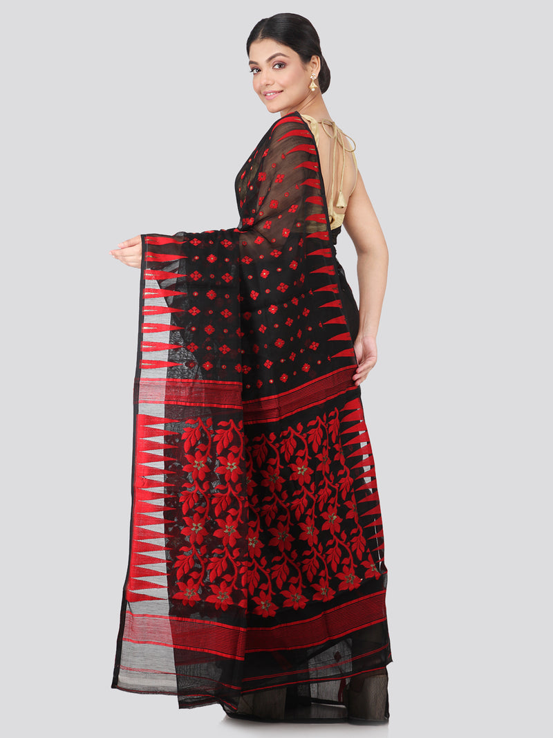 Women's Pure Cotton Jamdani Saree Without Blouse Piece