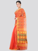 Women's Pure Cotton Jamdani Saree Without Blouse Piece