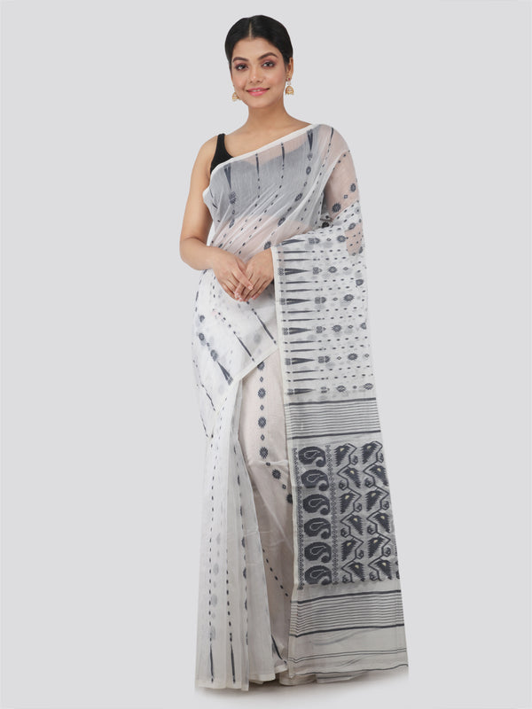 Women's Pure Cotton Jamdani Saree Without Blouse Piece