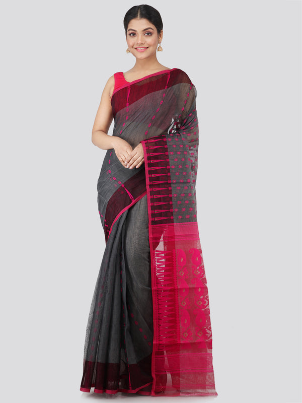 Women's Pure Cotton Jamdani Saree Without Blouse Piece