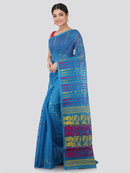 Women's Pure Cotton Jamdani Saree Without Blouse Piece