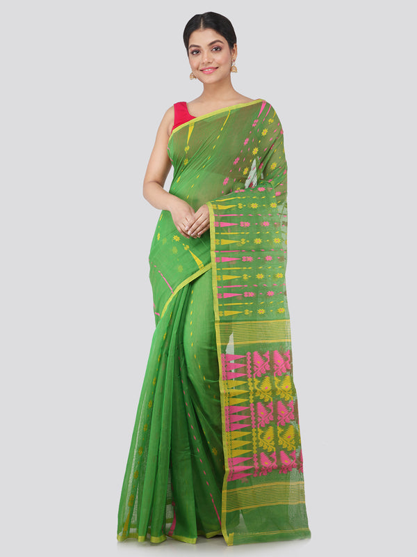 Women's Pure Cotton Jamdani Saree Without Blouse Piece