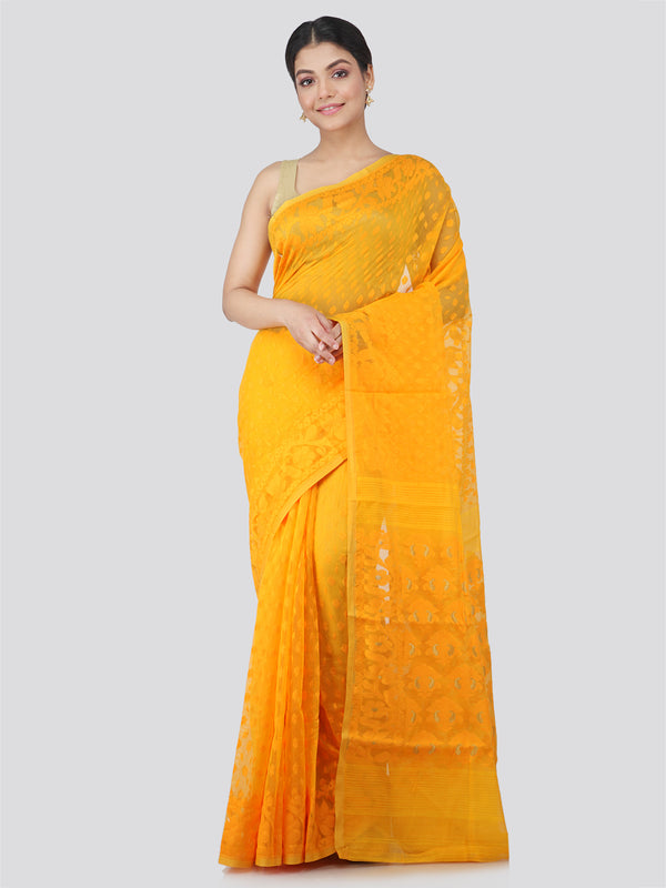 Women's Pure Cotton Jamdani Saree Without Blouse Piece