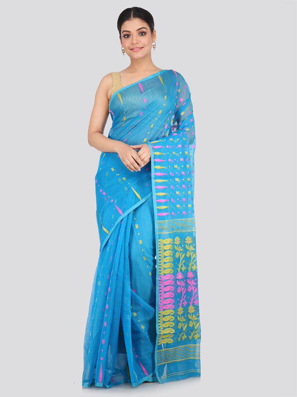 Women's Handloom Jamdani Saree without Blouse Piece