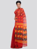 Women's Cotton Jamdani Saree Without Blouse Piece