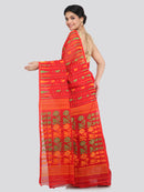 Women's Cotton Jamdani Saree Without Blouse Piece