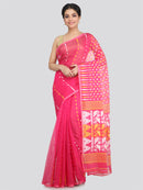 Women's Cotton Jamdani Saree Without Blouse Piece