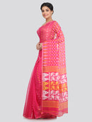 Women's Cotton Jamdani Saree Without Blouse Piece