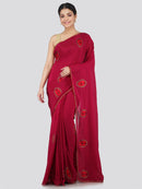 Women's Pure Chiffon Saree With Blouse Piece
